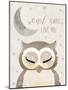 Goodnight Owl-Daniela Santiago-Mounted Art Print