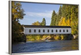 Goodpasture Covered Bridge, Mckenzie River, Lane County, Oregon, USA-Jamie & Judy Wild-Framed Photographic Print