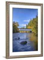 Goodpasture Covered Bridge, Mckenzie River, Lane County, Oregon, USA-Jamie & Judy Wild-Framed Photographic Print