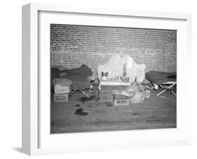 Goods of a person in the Red Cross infirmary for flood refugees at Forrest City, Arkansas, 1937-Walker Evans-Framed Photographic Print