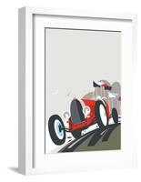 Goodwood Blank - Dave Thompson Contemporary Travel Print-Dave Thompson-Framed Art Print