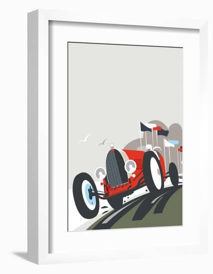 Goodwood Blank - Dave Thompson Contemporary Travel Print-Dave Thompson-Framed Art Print