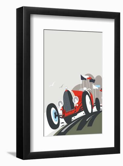 Goodwood Blank - Dave Thompson Contemporary Travel Print-Dave Thompson-Framed Giclee Print