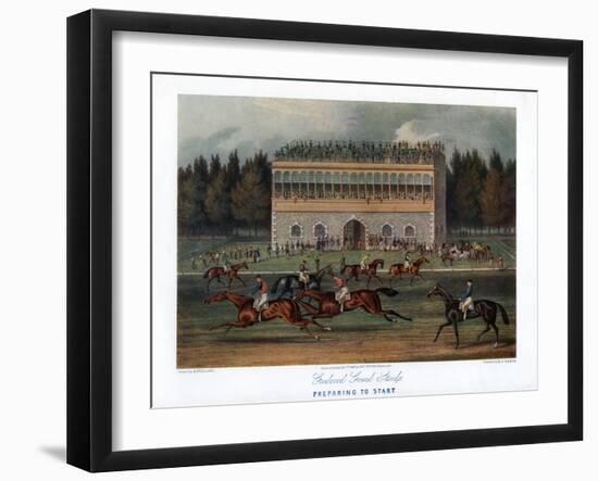 Goodwood Grand Stand, Preparing to Start, 1836-RG Reeve-Framed Giclee Print