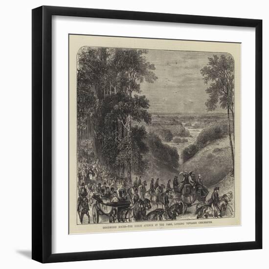 Goodwood Races, the Beech Avenue in the Park, Looking Towards Chichester-null-Framed Giclee Print