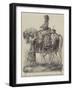 Goodwood Races, the Goodwood Cup, Equestrian Statue of Queen Elizabeth-null-Framed Giclee Print