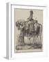 Goodwood Races, the Goodwood Cup, Equestrian Statue of Queen Elizabeth-null-Framed Giclee Print