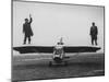 Goodyear Aircraft Engineers Standing on Wings of Rubber Airplane, Can Fly 60 MPH with 200 yd Runway-Grey Villet-Mounted Photographic Print