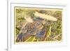 Goodyear Blimp and Factory, Akron, Ohio-null-Framed Premium Giclee Print