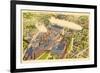 Goodyear Blimp and Factory, Akron, Ohio-null-Framed Premium Giclee Print