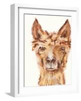 Goofy Llama II-Julie DeRice-Framed Art Print