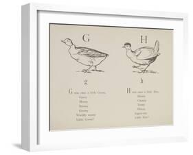 Goose and Hen Illustrations and Verses From Nonsense Alphabets Drawn and Written by Edward Lear.-Edward Lear-Framed Giclee Print