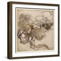 Goose Girl-Arthur Rackham-Framed Art Print