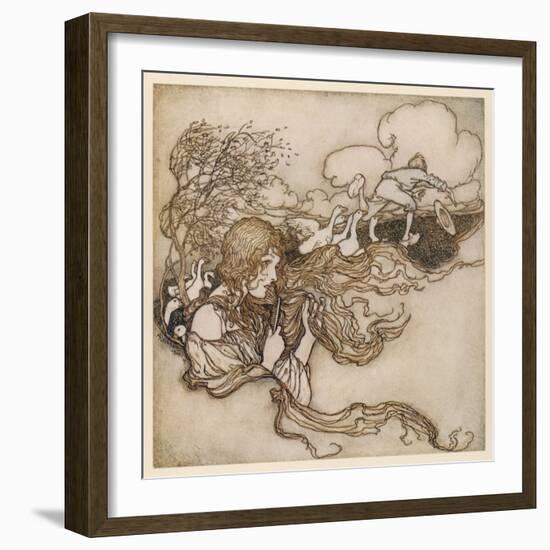 Goose Girl-Arthur Rackham-Framed Art Print