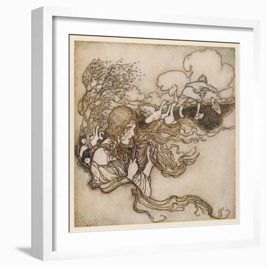 Goose Girl-Arthur Rackham-Framed Art Print