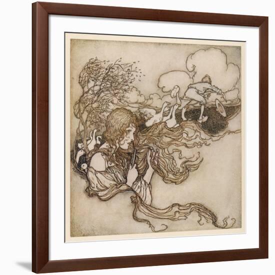 Goose Girl-Arthur Rackham-Framed Art Print