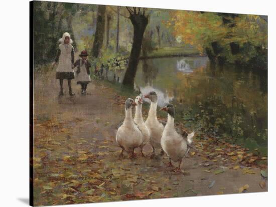 Goose Girls, 1885-Sir John Lavery-Stretched Canvas