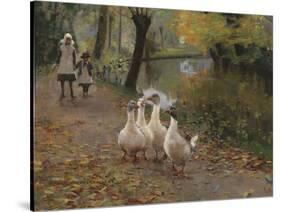 Goose Girls, 1885-Sir John Lavery-Stretched Canvas