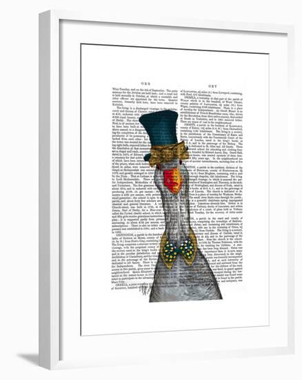 Goose in Blue Hat-Fab Funky-Framed Art Print