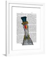 Goose in Blue Hat-Fab Funky-Framed Art Print