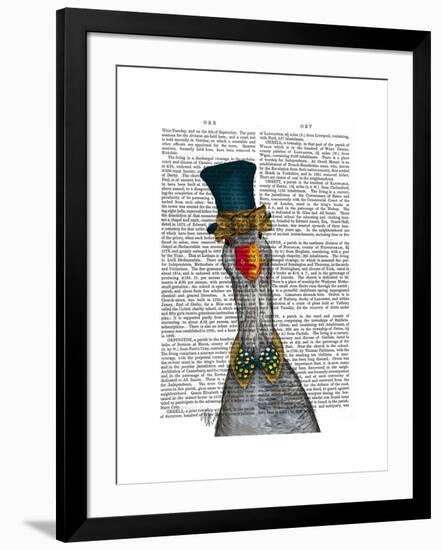 Goose in Blue Hat-Fab Funky-Framed Art Print