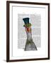 Goose in Blue Hat-Fab Funky-Framed Art Print