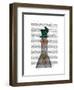 Goose in Green Hat-Fab Funky-Framed Art Print