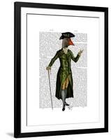 Goose in Green Regency Coat-Fab Funky-Framed Art Print