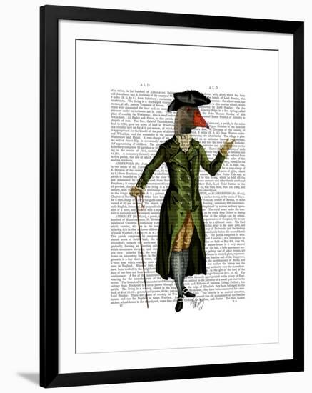 Goose in Green Regency Coat-Fab Funky-Framed Art Print