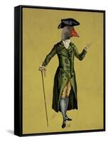 Goose in Green Regency Coat-Fab Funky-Framed Stretched Canvas