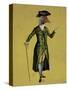 Goose in Green Regency Coat-Fab Funky-Stretched Canvas