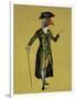 Goose in Green Regency Coat-Fab Funky-Framed Art Print