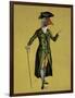 Goose in Green Regency Coat-Fab Funky-Framed Art Print