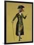 Goose in Green Regency Coat-Fab Funky-Framed Art Print