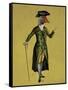 Goose in Green Regency Coat-Fab Funky-Framed Stretched Canvas