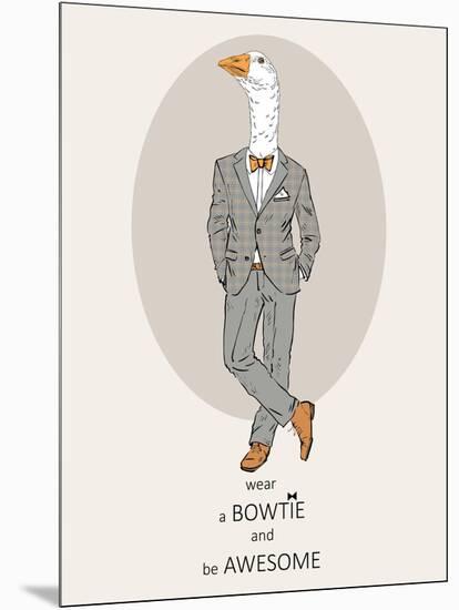 Goose in Pin Suit-Olga Angellos-Mounted Premium Giclee Print