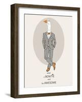 Goose in Pin Suit-Olga Angellos-Framed Art Print