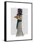 Goose in Purple Hat-Fab Funky-Framed Stretched Canvas