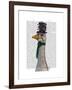 Goose in Purple Hat-Fab Funky-Framed Art Print