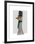 Goose in Purple Hat-Fab Funky-Framed Art Print