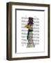 Goose in Purple Hat-Fab Funky-Framed Art Print