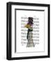 Goose in Purple Hat-Fab Funky-Framed Art Print