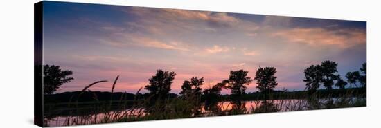 Goose Lake Prairie Sunset-Steve Gadomski-Stretched Canvas