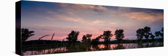 Goose Lake Prairie Sunset-Steve Gadomski-Stretched Canvas