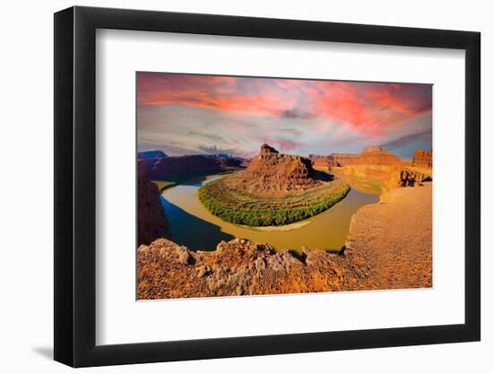 Goose Neck at Shafer Road. Utah, USA.-Tom Norring-Framed Photographic Print