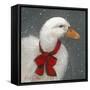 Goose Red Xmas Bow-Mary Miller Veazie-Framed Stretched Canvas