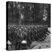 Goose-Stepping German Troops in a Victory Parade Through Warsaw, Poland. Sept. 1939-null-Stretched Canvas