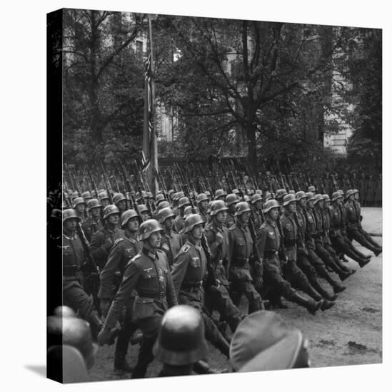 Goose-Stepping German Troops in a Victory Parade Through Warsaw, Poland. Sept. 1939-null-Stretched Canvas