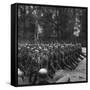 Goose-Stepping German Troops in a Victory Parade Through Warsaw, Poland. Sept. 1939-null-Framed Stretched Canvas