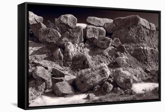 Gooseberry Badlands Wyoming BW-Steve Gadomski-Framed Stretched Canvas